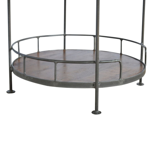 Round Butler Tray Table - Chestnut