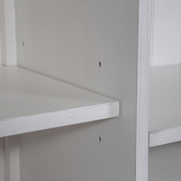 Allyson Park - Jr Executive Credenza Hutch - Wirebrushed White / Charcoal