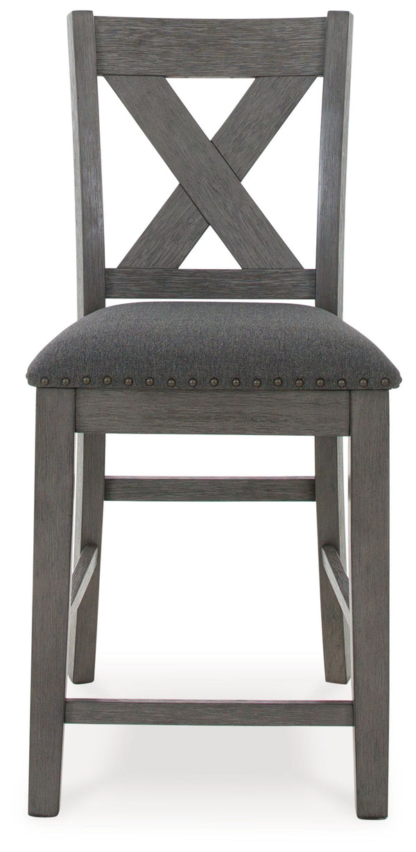 Caitbrook - Rect Drm Counter Table Set (Set of 7) - Gray
