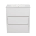 Double Sinks Bathroom Vanity Set With 2 Ceramic Basins
