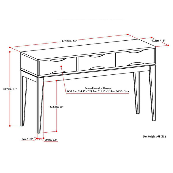 Harper - Handcrafted Console Sofa Table