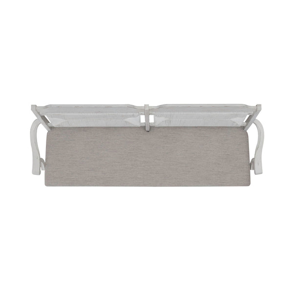 River Place - Panel Back Bench - Riverstone White & Tobacco