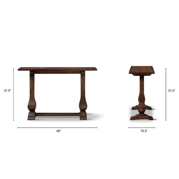 Whitmore - Trestle Console Table - Dark Brown