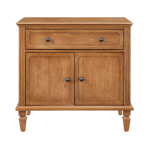 Nightstand With Charging Station Bedside Table With Drawer And Double Door Storage