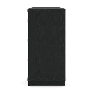 Kozmour - Six Drawer Dresser - Black / Brown