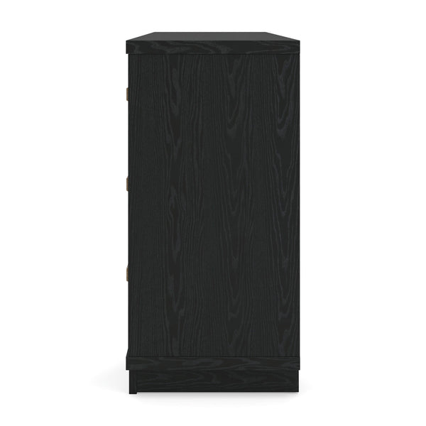 Kozmour - Six Drawer Dresser - Black / Brown