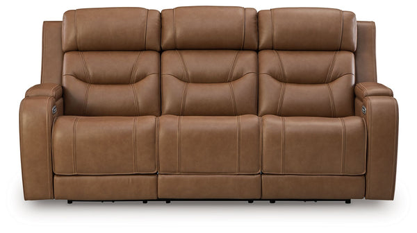 Knightington - 3 Pc. - Power Reclining Sofa, Loveseat And Recliner - Caramel