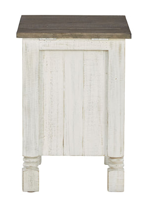 Havalance - Chair Side End Table - White / Gray