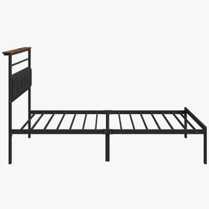Platform Bed Frame With Charging Station & Headboard Storage