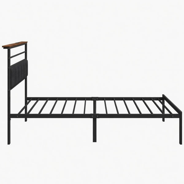 Platform Bed Frame With Charging Station & Headboard Storage