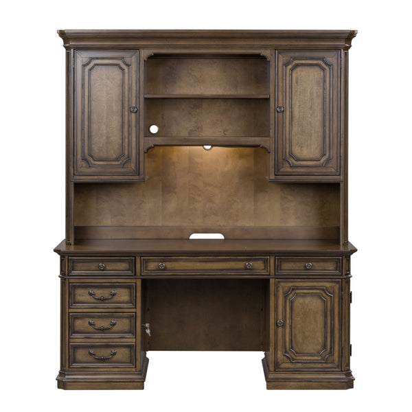 Amelia - 5 Piece Home Office Jr Executive Set - Antique Toffee