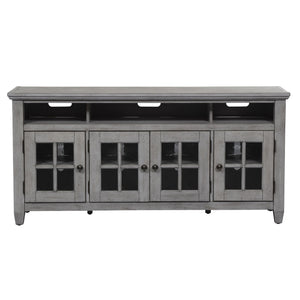 Heartland - Entertainment TV Stand - Antique White / Tobacco Tops