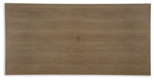 Serene Bay - Rectangular Dining Table With Umbrella Option - Dark Brown