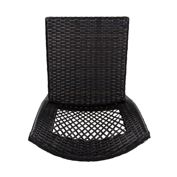 7 Piece Outdoor Dining Set With Table And 6 Chairs - Brown Multi