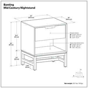 Banting - Nightstand - Walnut Brown