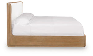 Pamaria - King Upholstered Bed - Light Brown