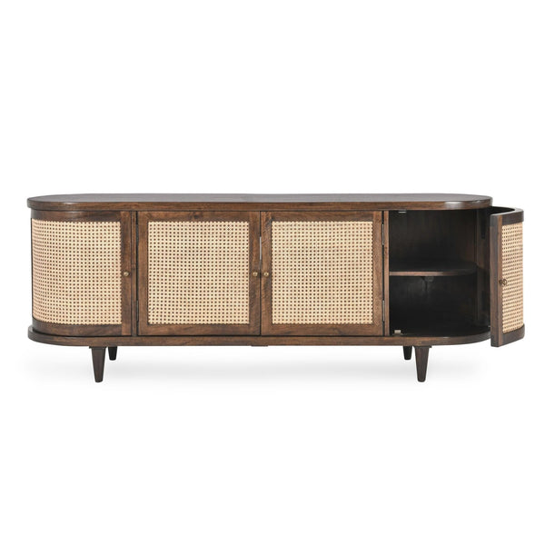 Teresa - 4 Door Buffet - Walnut / Natural Brown