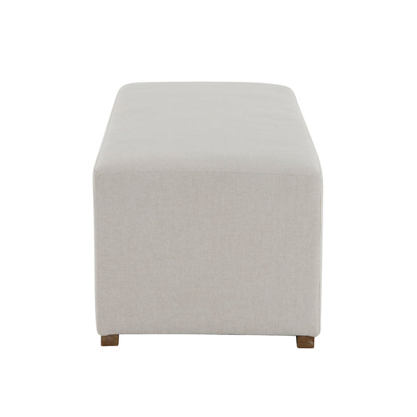 Simple Long Ottoman For Living Room - White
