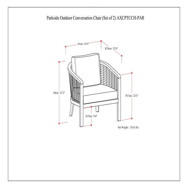 Parkside - Outdoor Conversation Chair (Set of 2) - Natural