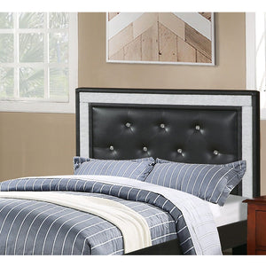 Glamours Style Bed With Diamond Tufted Padded Headboard