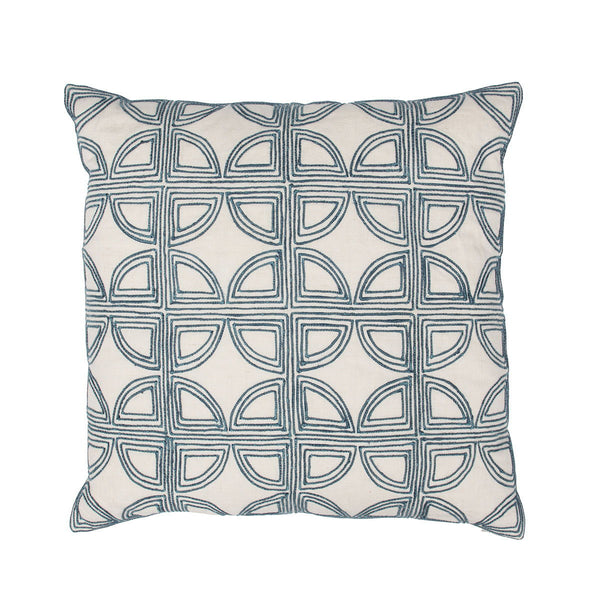 Elea - 22" x 22" Pillow - Ivory / Navy