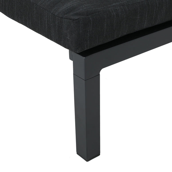 Modern Chaise Lounge With Wate Resistant Fabric Cushions