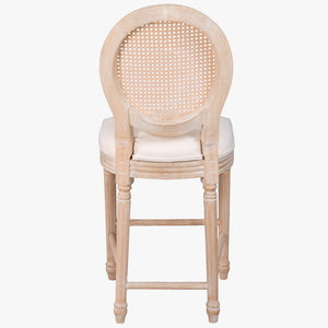 French Country Bar Chairs With Round Back (Set of 2)