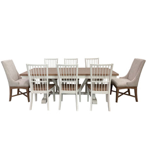 Americana Modern Dining - Trestle Dining Table With Extensions - Cotton