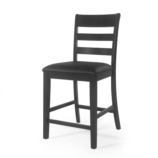 Farmhouse Upholstered Wood Counter Stools