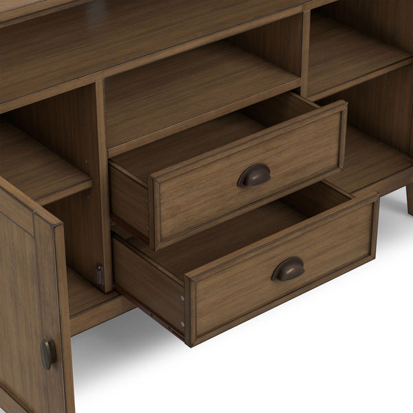 Redmond - Tall TV Media Stand - Rustic Natural Aged Brown