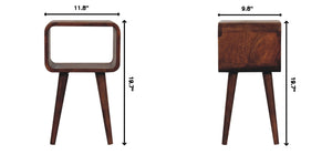 Minimalist Open Curved Nightstand