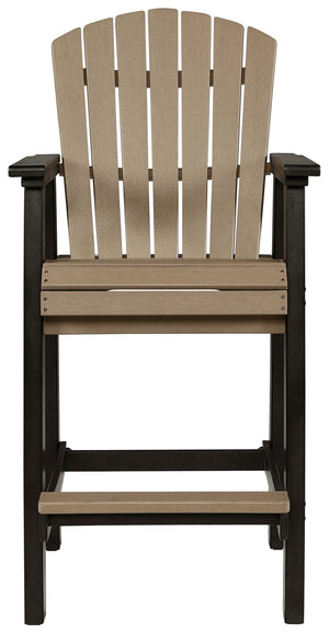 Fairen Trail - Tall Barstool (Set of 2) - Black / Driftwood
