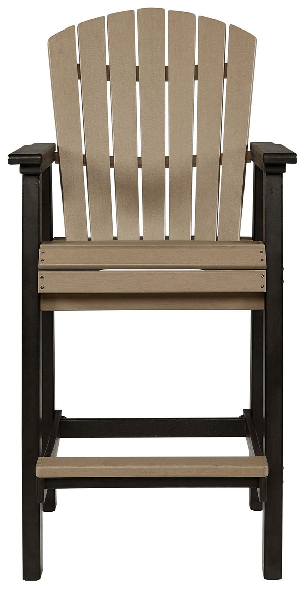 Fairen Trail - Tall Barstool (Set of 2) - Black / Driftwood