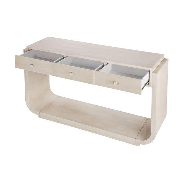 Console Table With 3 Drawers, Display Shelf