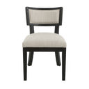 Farmhouse Style Fabric Upholstered Side Dining Chair Set