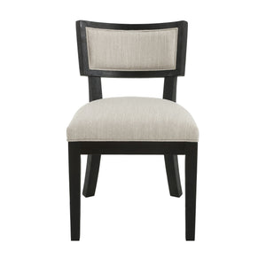 Farmhouse Style Fabric Upholstered Side Dining Chair Set