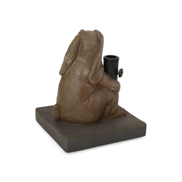 Hand Crafted Rabbit Umbrella Base With Playful Design - Light Brown
