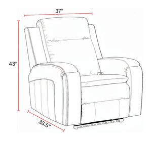 Armstrong - Power Recliner With Heat, Massage And Auto-Glide