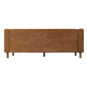 3 Seater Sofa With Square Arms, Tufted Pillow Back For Living Room