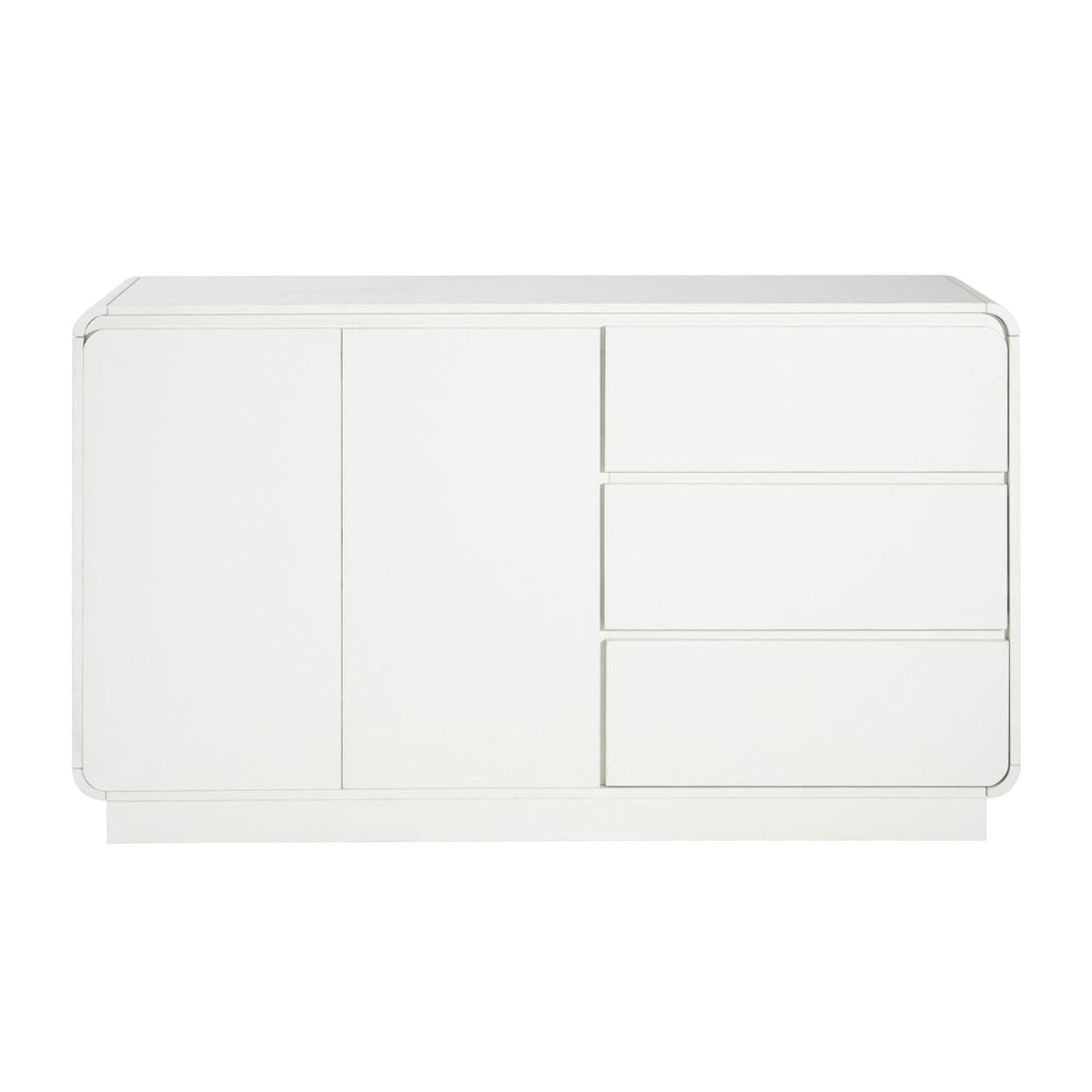 Sideboard, Wide Storage With 2 Doors And 3 Drawers