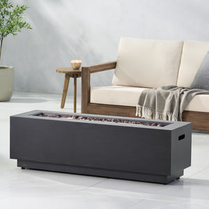 Modern Rectangular Iron Fire Pit 50, 000 Btu