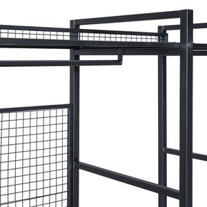 Open Style Wardrobe With Hanging Rails, Shelves And Drawers