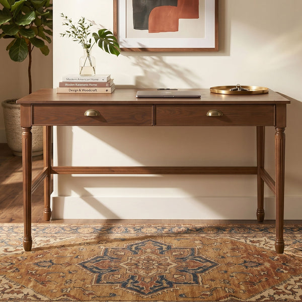 Modern Writing Desk With Drawers For Home Office