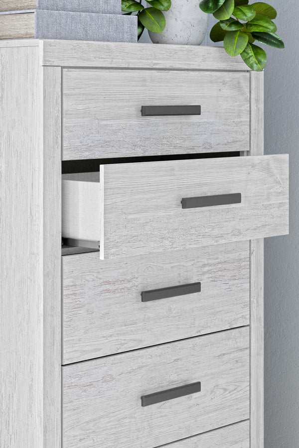 Cayboni - Five Drawer Chest - Whitewash