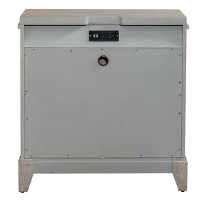 Belmar - 3 Drawer Nightstand - Washed Taupe