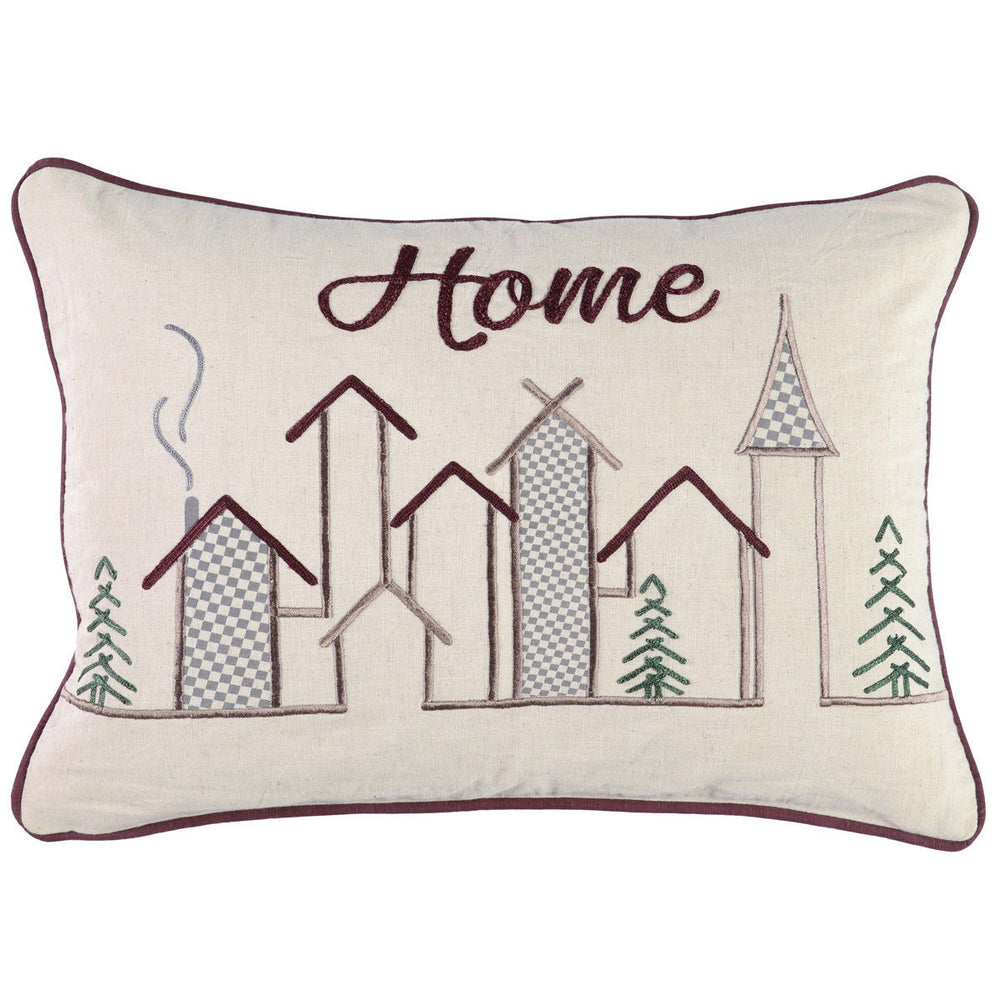 Winter Town - VE Pillow - Natural