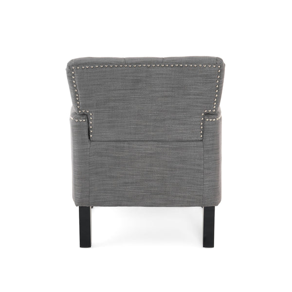 Harrison - Tufted Club Chair With Button Tufted Back And Birch Wood Legs