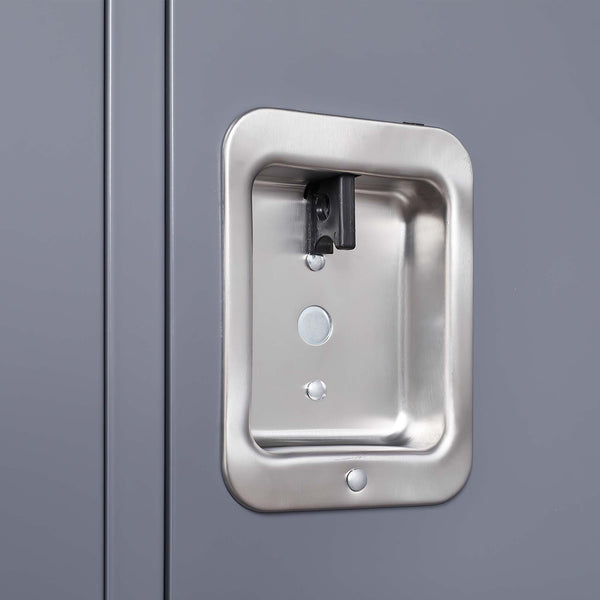 6 Door Lockers With Lock For Employees, Storage Cabinet For Home, Gym, Office, School, Garage - Gray