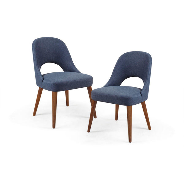 Dining Side Chair Upholstered Textured (Set of 2) - Navy