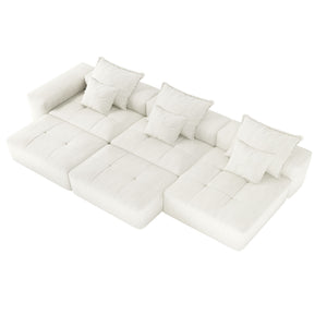 Modern Oversized Diy Combination Modular Sectional Sofa With Pillows